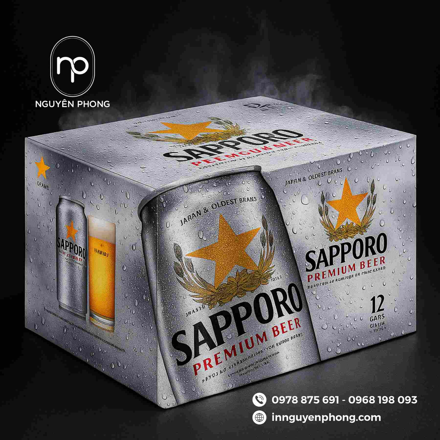 Thiết kế thùng carton đựng bia, nước ngọt